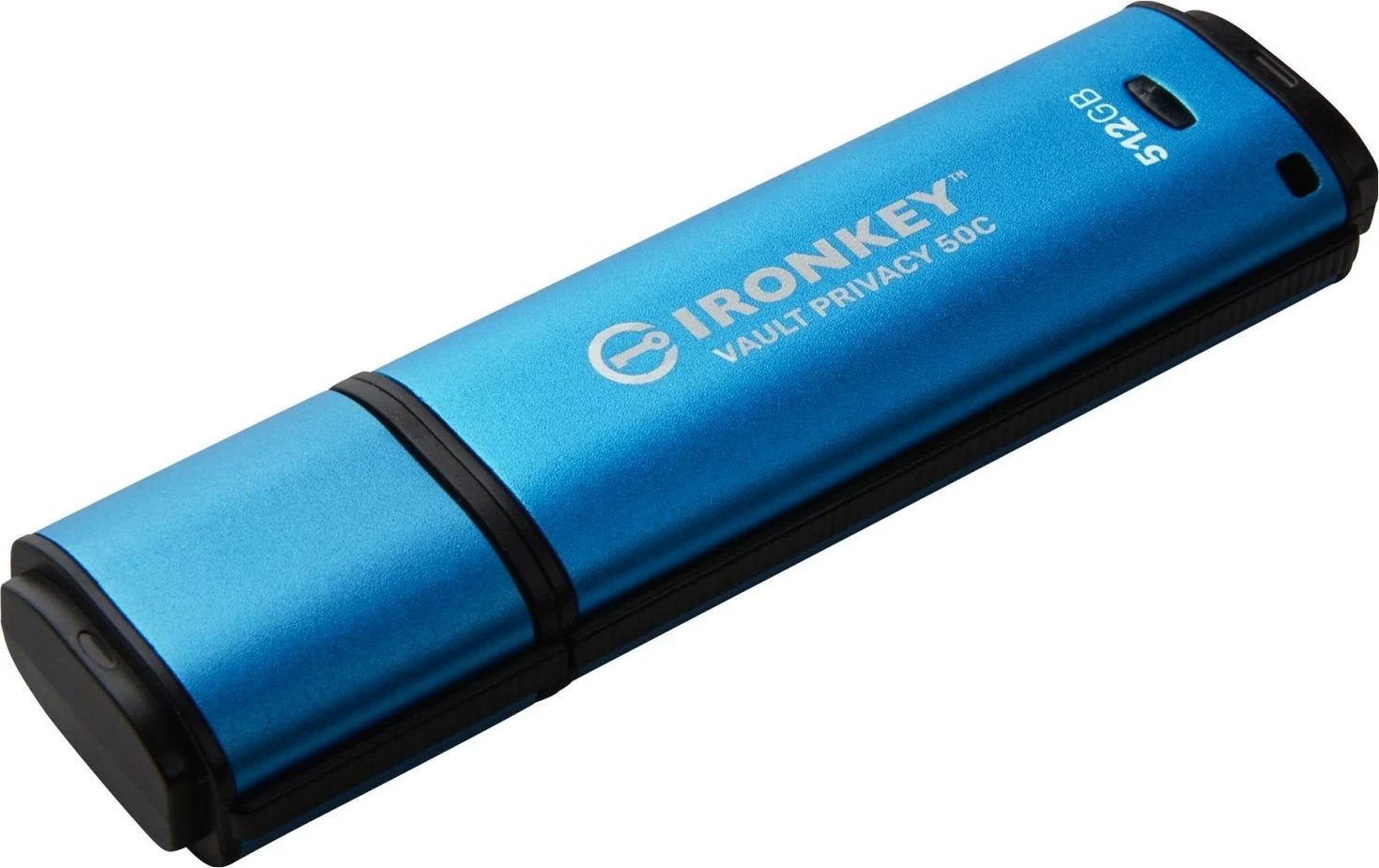 USB Kingston IronKey Vault Privacy 50C 512GB USB-C, i kaltërt