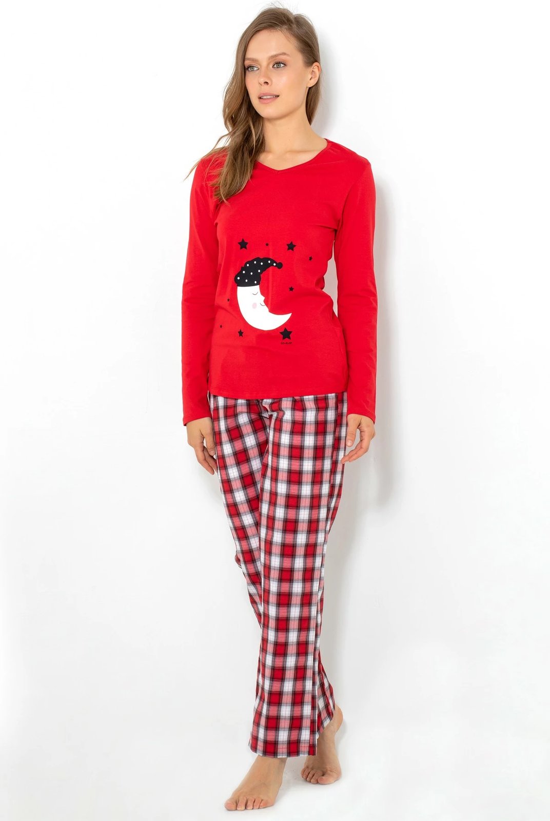 Set pizhamash për gra, ngjyrë e kuqe, Jumeon, 002-000537