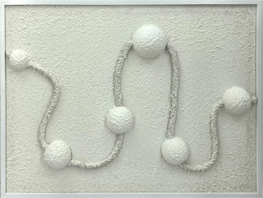 Pikturë dekorative White Clouds, dru, e bardhë, 80x60x7cm