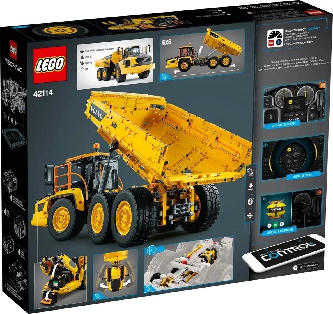 Set LEGO Technic Volvo 6x6 Articulated Hauler 42114, Verdhë Set LEGO Technic Volvo 6x6 Articulated Hauler 42114, Verdhë