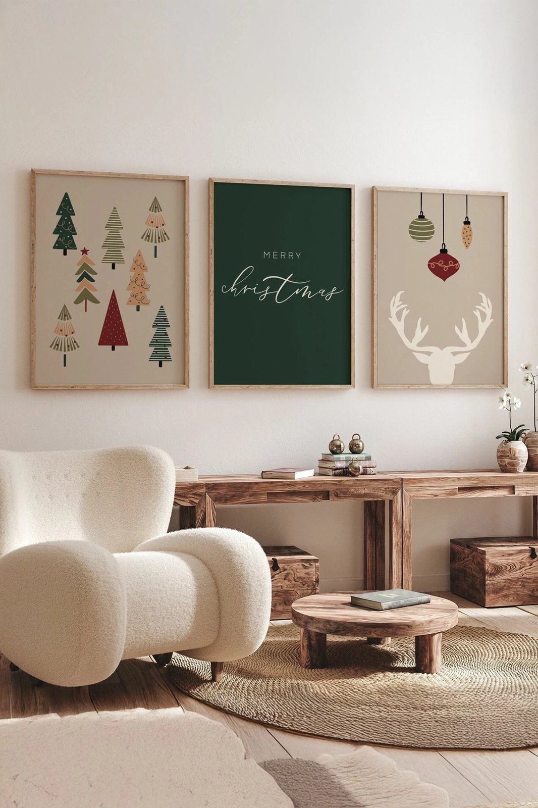 Pikturë dekorative me kornizë (3 copë), Wallity, Nwyearmdl7