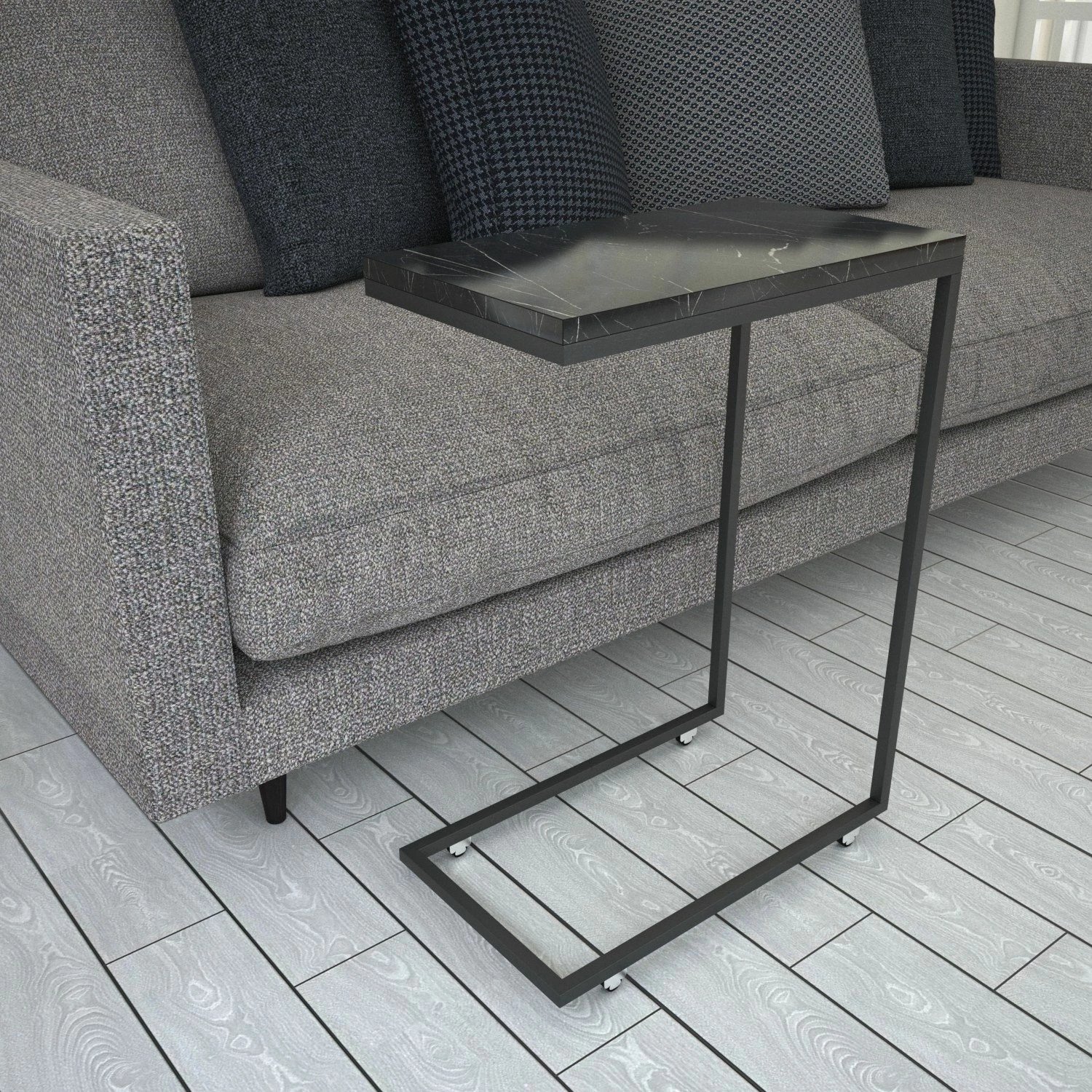 Tavolinë anësore Hanah Home, Callen, mermer i zi