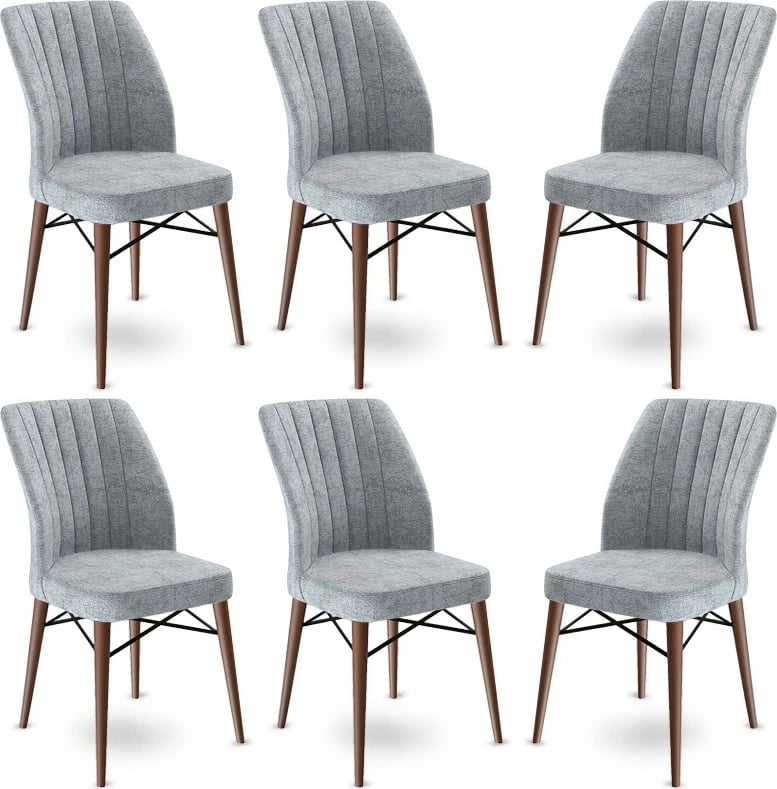 Set karrigesh (6 copë) Hanah Home, Flex, gri, kafe