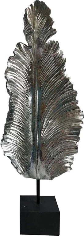 Totem dekorativ Filo, polirezine, dru, argjend e zi, 24x12x62cm Totem dekorativ Filo, polirezine, dru, argjend e zi, 24x12x62cm