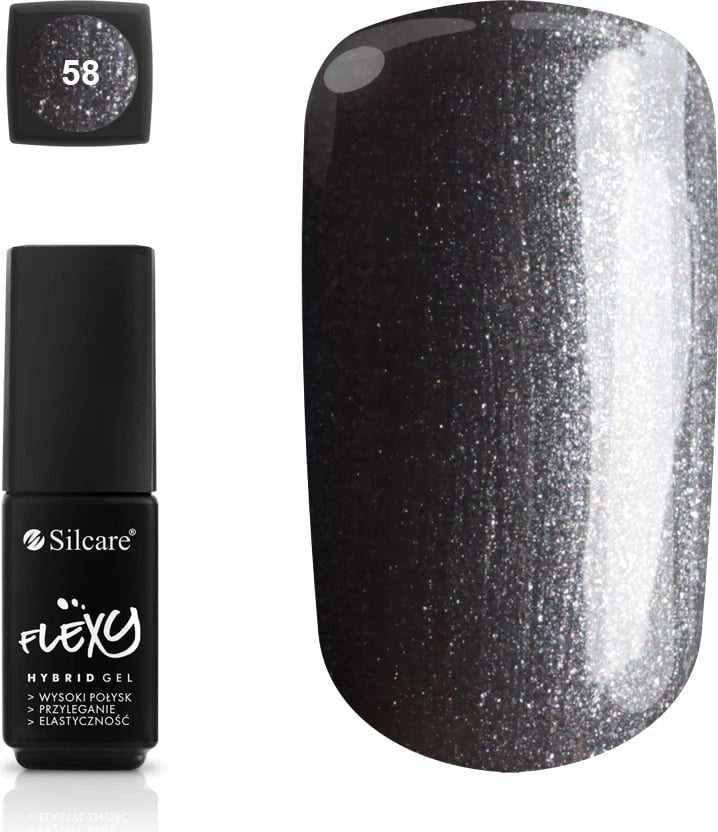 Llak për thonj Silcare Flexy Hybrid Gel 58, 4.5g