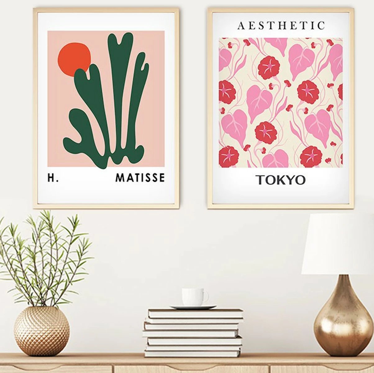 Pikturë dekorative me kornizë MDF (2 copë), Wallity, Huhu166, 70x50