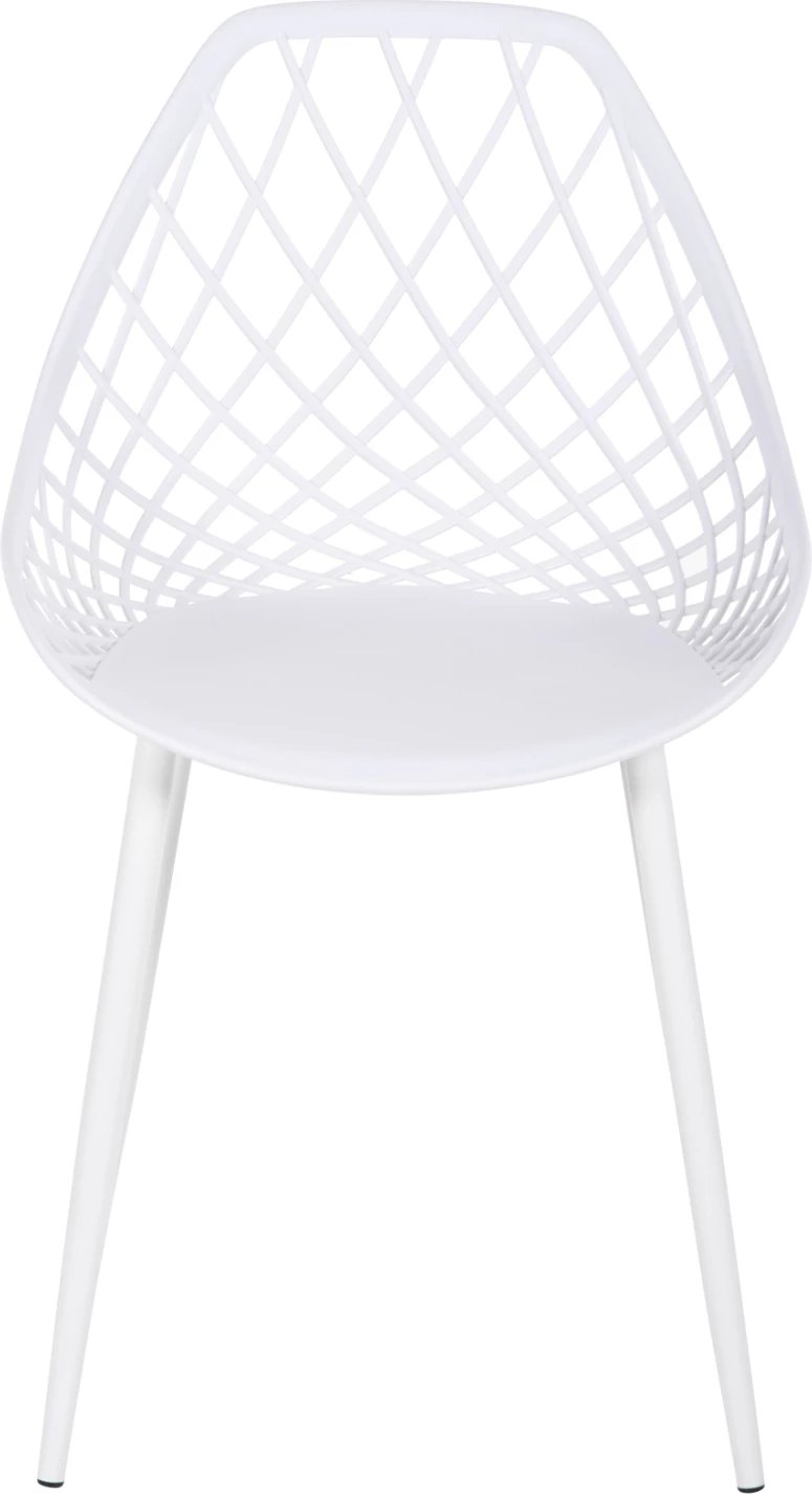 Karrige polipropileni LIO FH9524.11, ngjyrë e bardhë, këmbë metalike të bardha, 52x53x82H cm