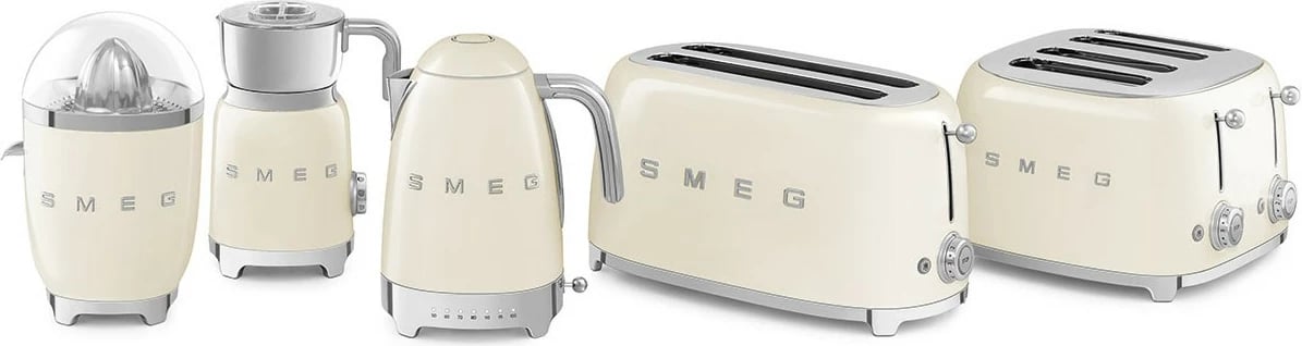 Toaster SMEG TSF03CREU, 4 feta, 2000W, krem