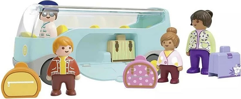 Set figurina Playmobil Junior 71682 Tour Bus, plastikë, 9 pjesë