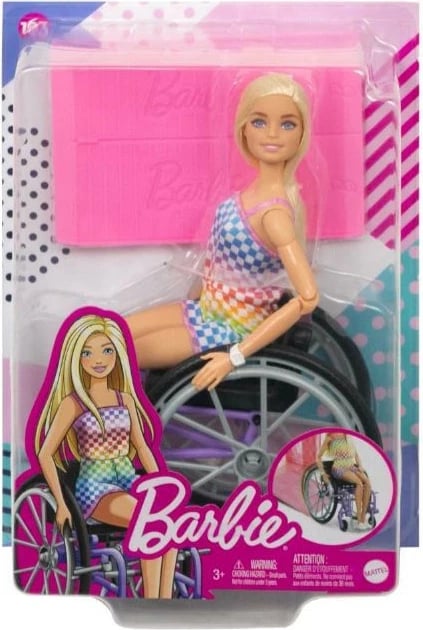 Kukull Barbie Fashionistas Mattel HJT13 me karrocë me rrota, shumëngjyrëshe