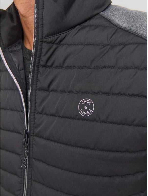 Jelek për meshkuj Jack & Jones, ngjyrë e zezë dhe gri