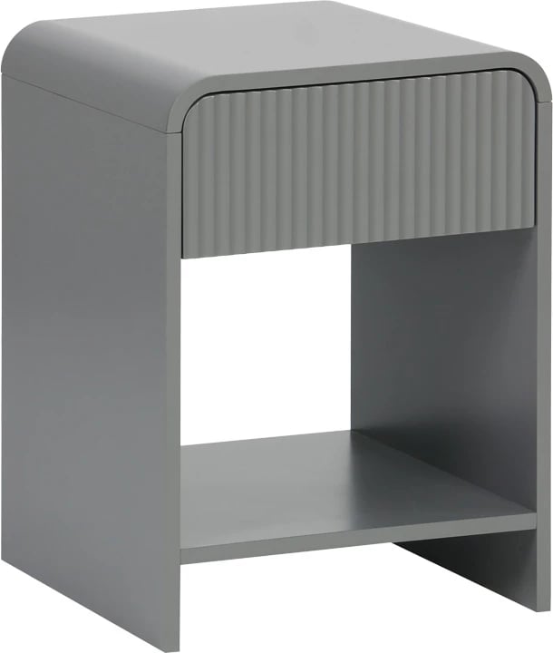 Komodinë nate Zeplen, MDF, ngjyrë gri, 40x40x53cm