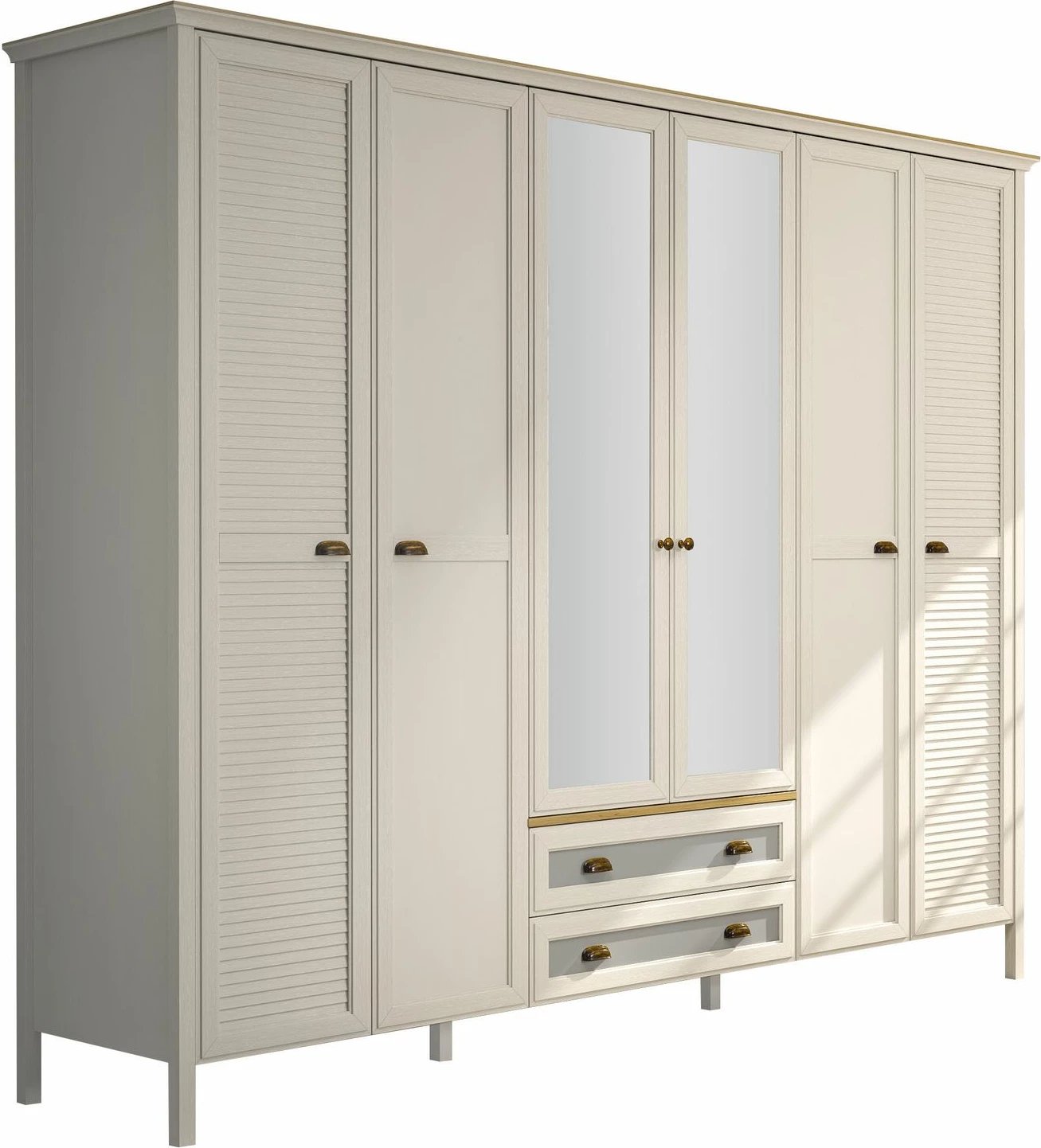 Dollap rrobash Skye Decor, krem, lis, gri, FRN-21007