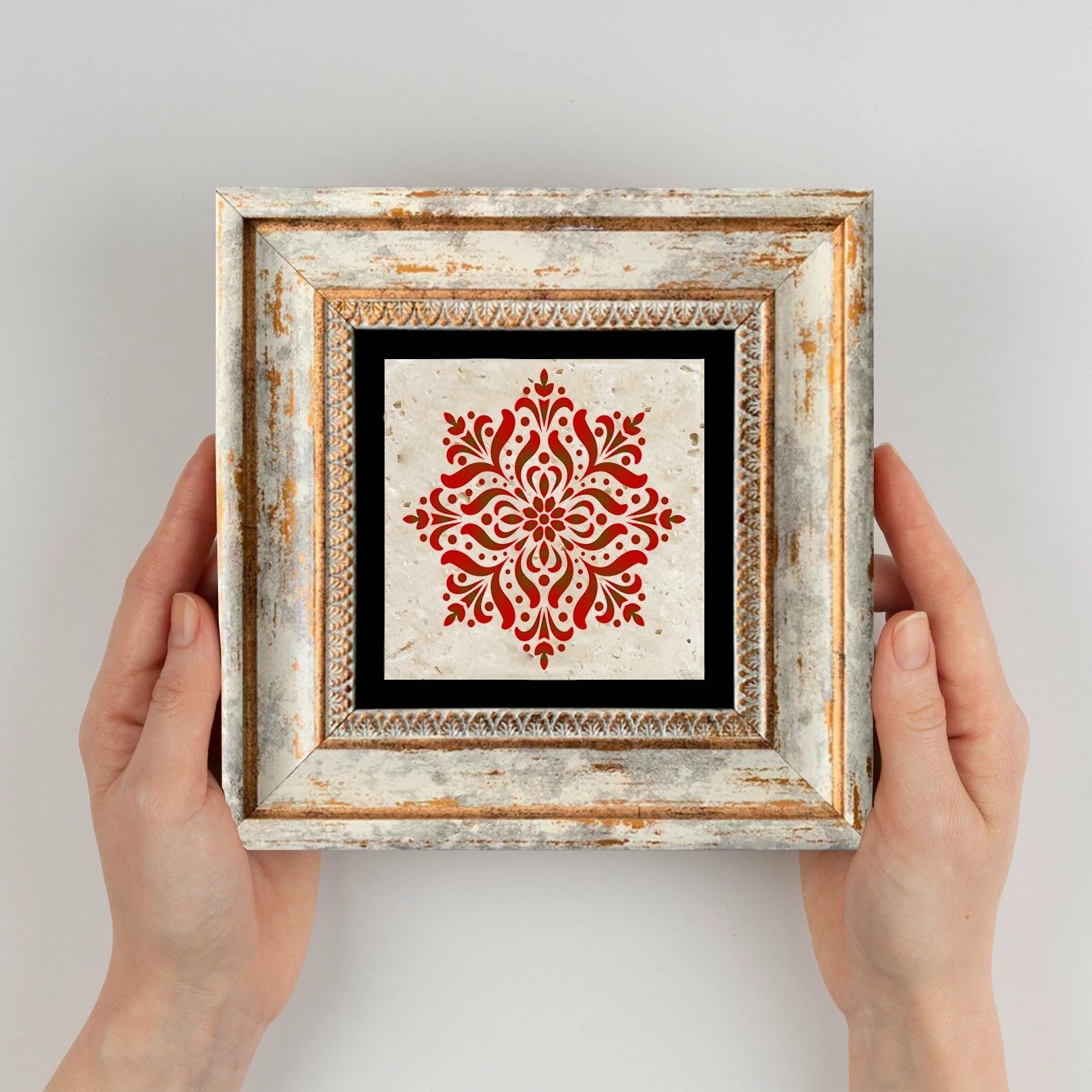 Pikturë dekorative me kornizë, shumëngjyrëshe, TC426533