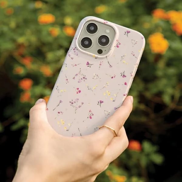 Mbështjellës UNIQ Coehl Prairie për iPhone 15 Pro Max, bezhë, me lule