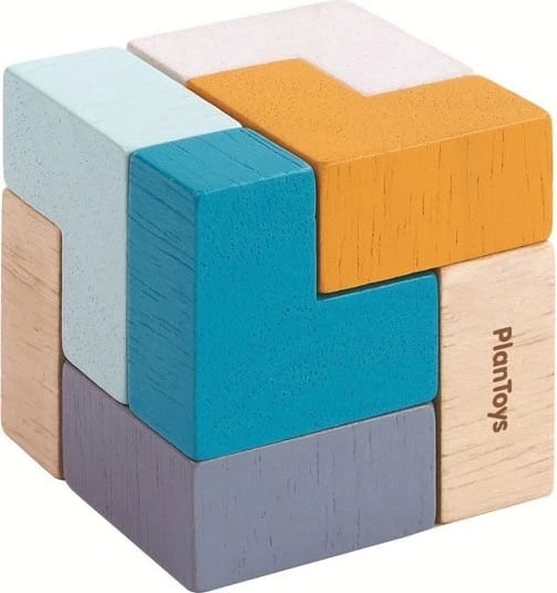 Kubi i vogël i puzzle për fëmijë Plan Toys
