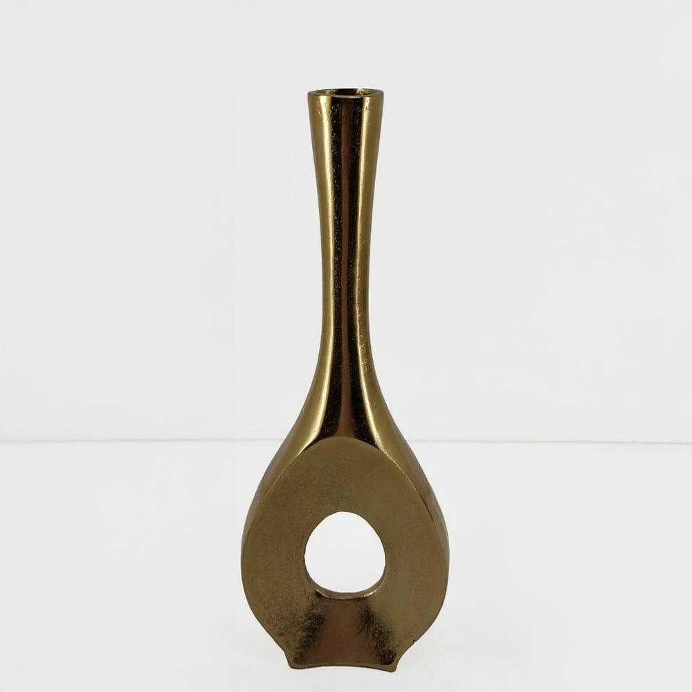 Vazo dekorative ADEL, alumin, ngjyrë ari, 17x5x46cm