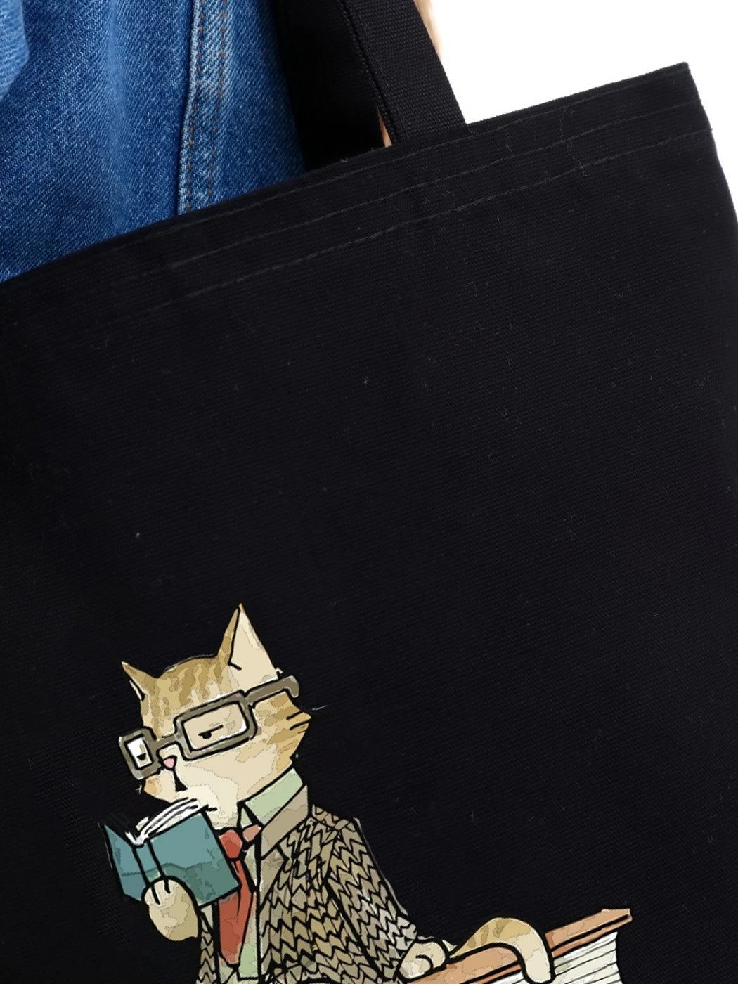 Çantë tote Pauldavis, ngjyrë e zezë, Zoozie Bags, 35x40x8 cm
