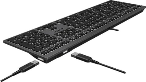 Tastierë A4 Tech FStyler FX60H, me ndriçim LED të bardhë, me kabllo, Gri