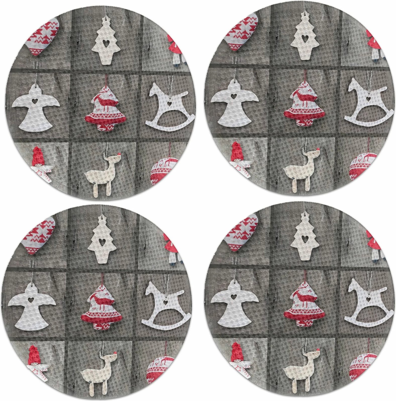 Set 4 copë mbrojtëse tavoline Hermia Concept, shumëngjyrëshe, 37cm