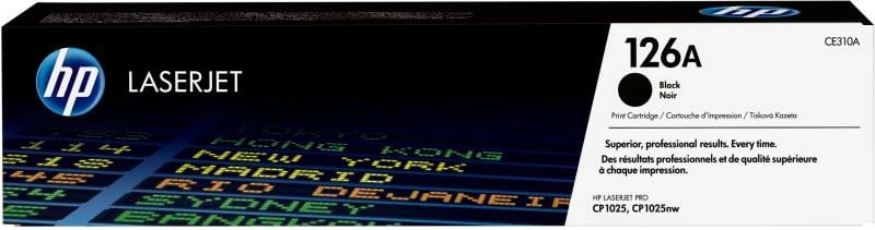 Toner, HP, 126A CE310A, rendiment 1100-1700 faqe, i zi
