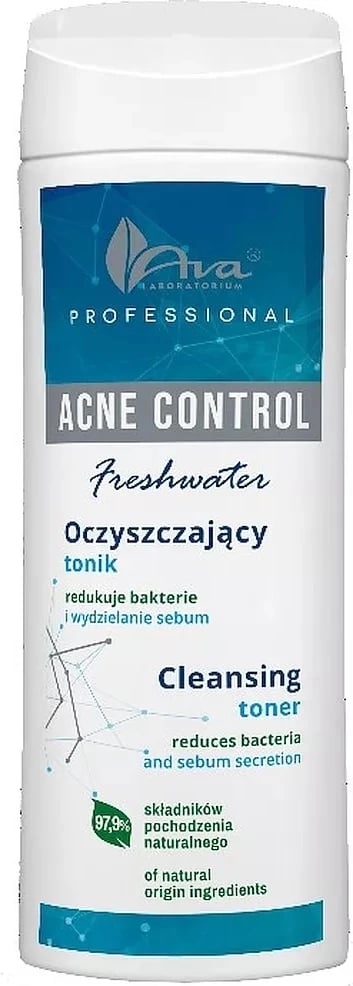 Tonik pastrues antibakterial për fytyrë Ava Laboratorium Acne Control Professional për femra, 250ml