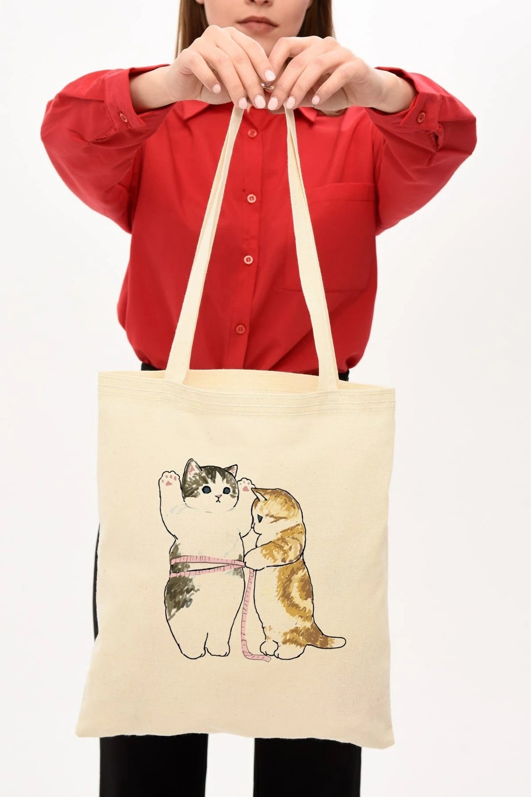 Çantë tote Zoozie Bags, krem, 35x40cm