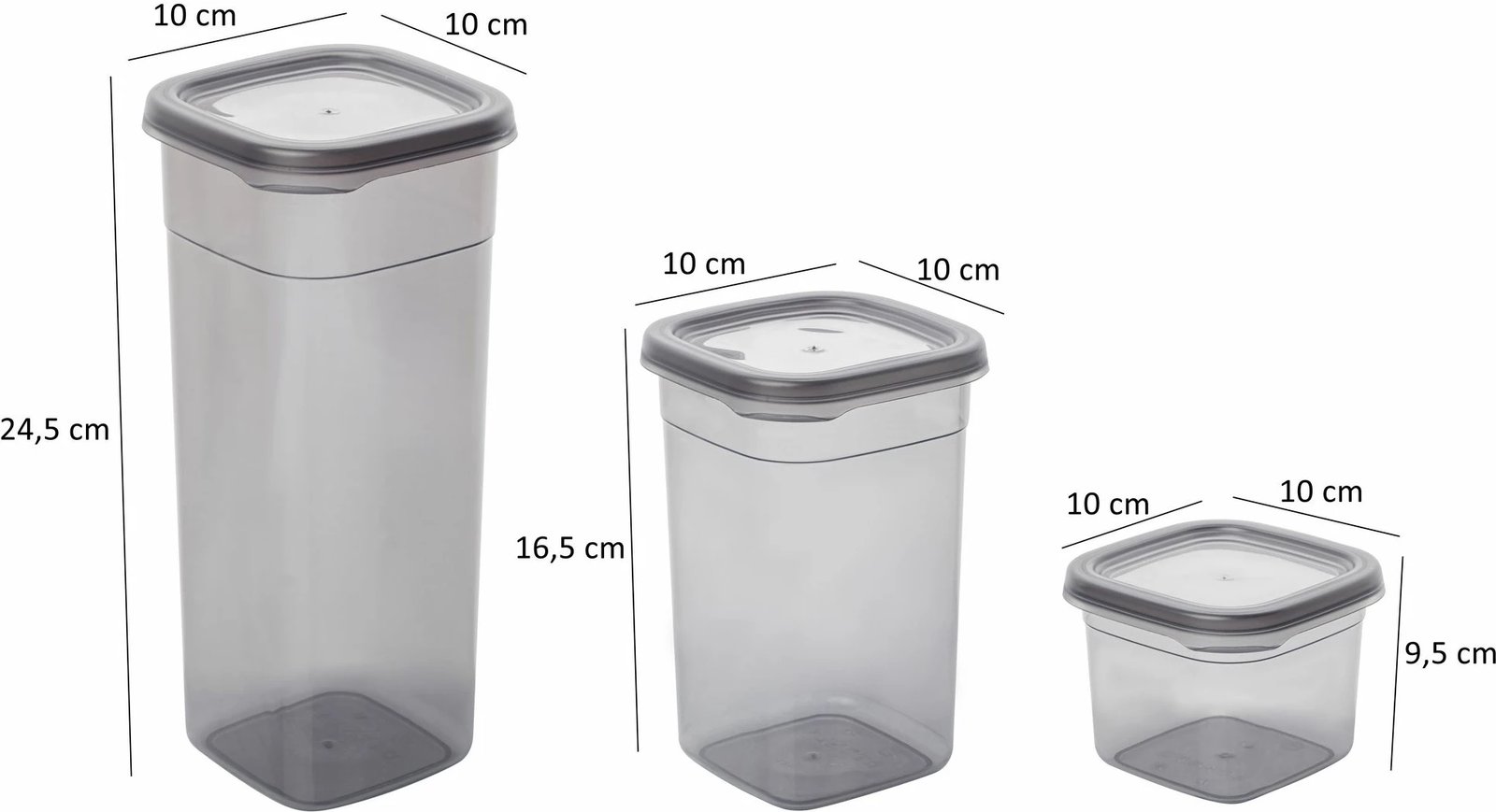 Set kuti për organizim (12 copë), ngjyrë antracit, BNMPEGYAS12-51217