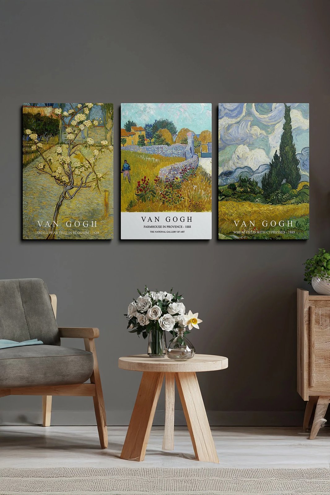 Pikturë dekorative në kanavacë (3 pjesë), Wallity, Ersycnvs16, 40x60cm