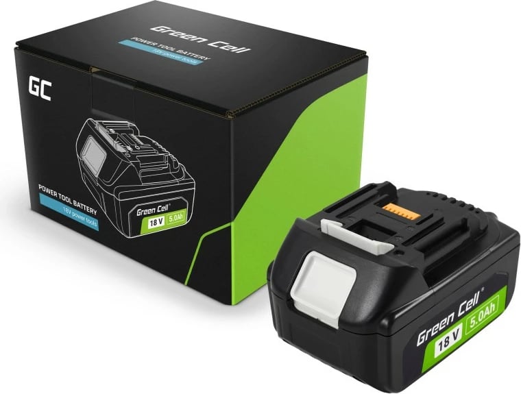 Bateri rikarikueshme Green Cell PTMA18V5 për Makita LXT 18V, 5Ah, Li-Ion, e zezë