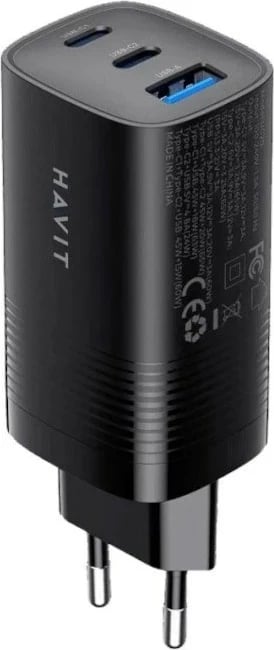 Karikues Havit UC20, GaN 65 W, tre porta, i zi
