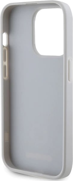Mbështjellës Guess 4G Strass Metal Logo për iPhone 15 Pro, argjendtë