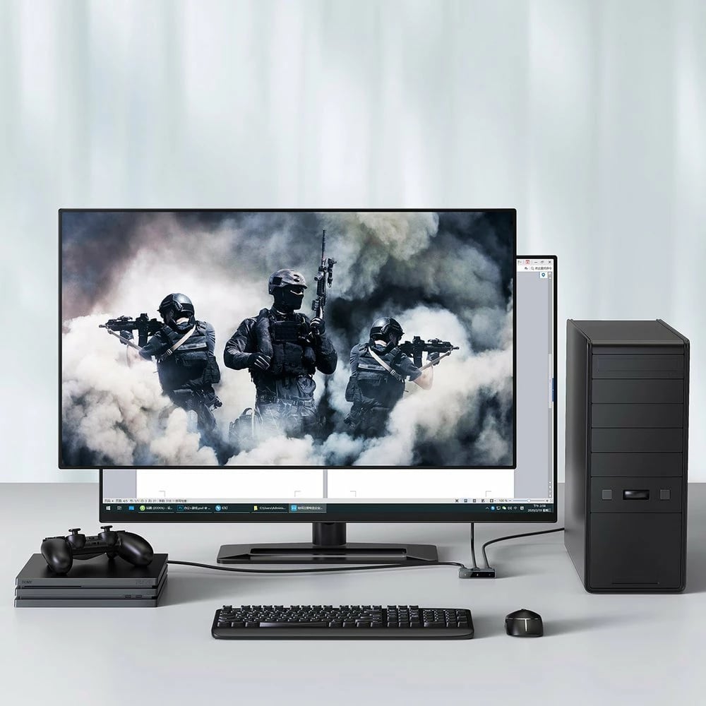 Switch HDMI Baseus CAHUB-BC0G, 2x HDMI, 4K/30Hz, Gri Switch HDMI Baseus CAHUB-BC0G, 2x HDMI, 4K/30Hz, Gri