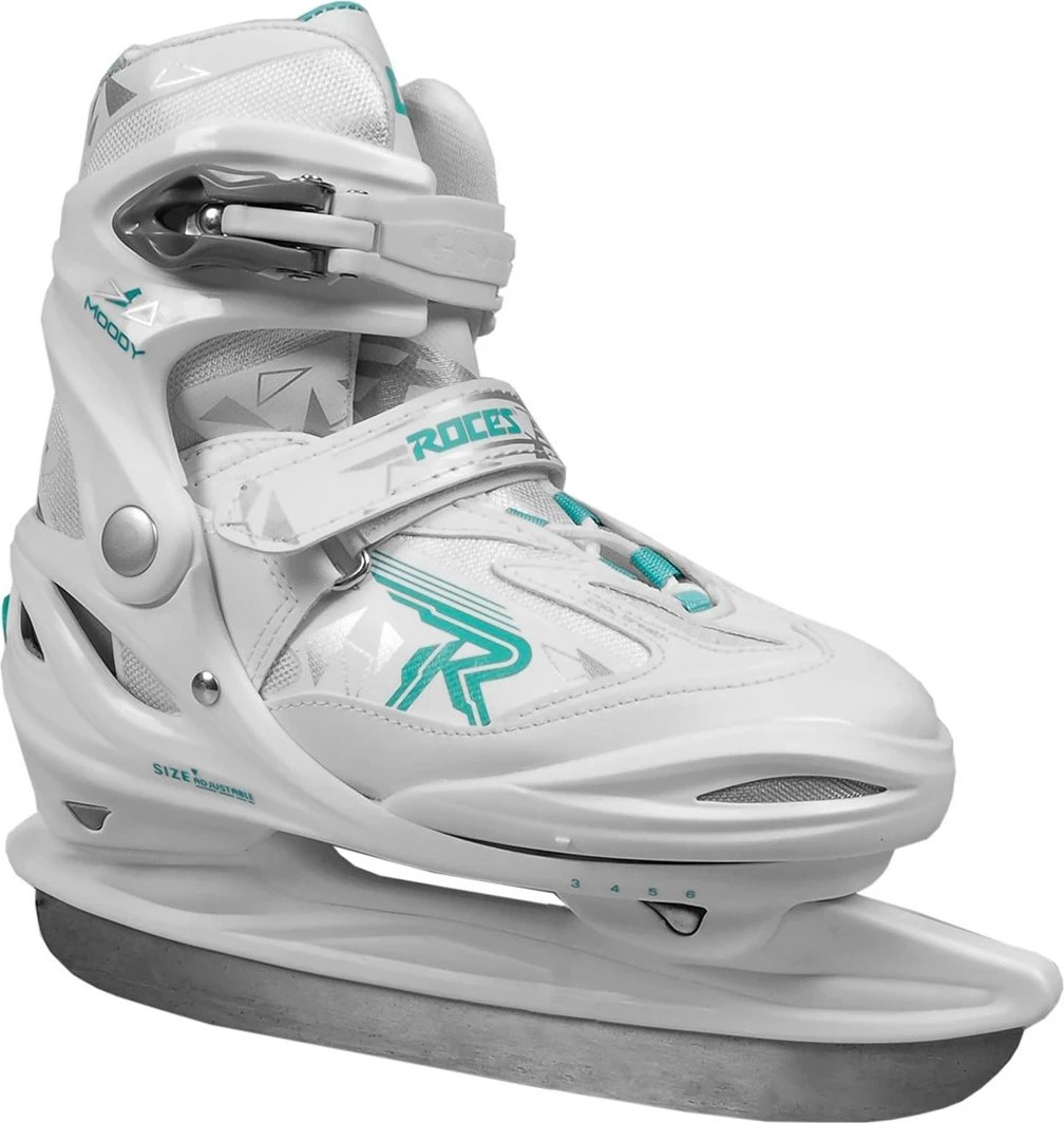 Patina akulli Roces Moody Ice 3.0 për vajza, e bardhë/mente, 36-40