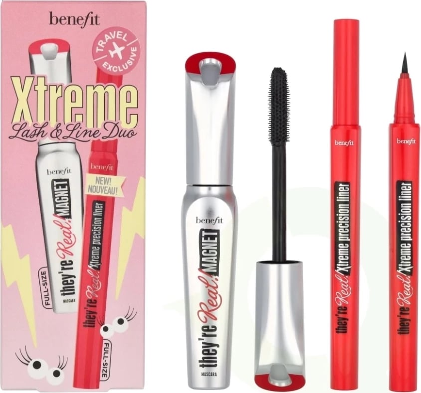 Set maskarë dhe eyeliner për femra Benefit Xtreme Lash & Line Duo, e zezë, 2 copë