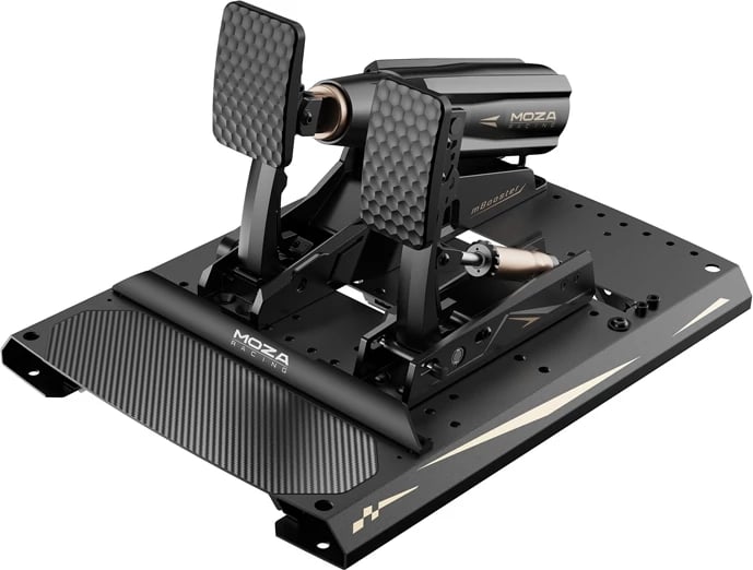 Set pedalesh simracing Moza Racing RS082 me mBooster, për PC/Xbox, e zezë