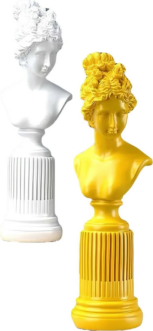 Set objekte dekorative (2 copë), Evila Originals, CY0428, e verdhë dhe e bardhë Set objekte dekorative (2 copë), Evila Originals, CY0428, e verdhë dhe e bardhë