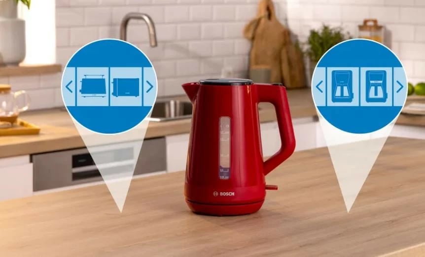 Ibrik elektrik Bosch MyMoment TWK1M124, 1.7L, Kuq