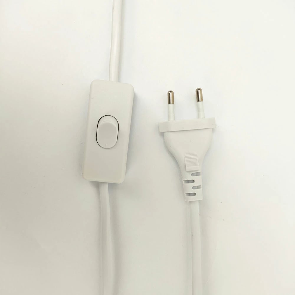 Llambë tavoline EONIA, qeramikë dhe lino, e bardhë, 35x35x101cm