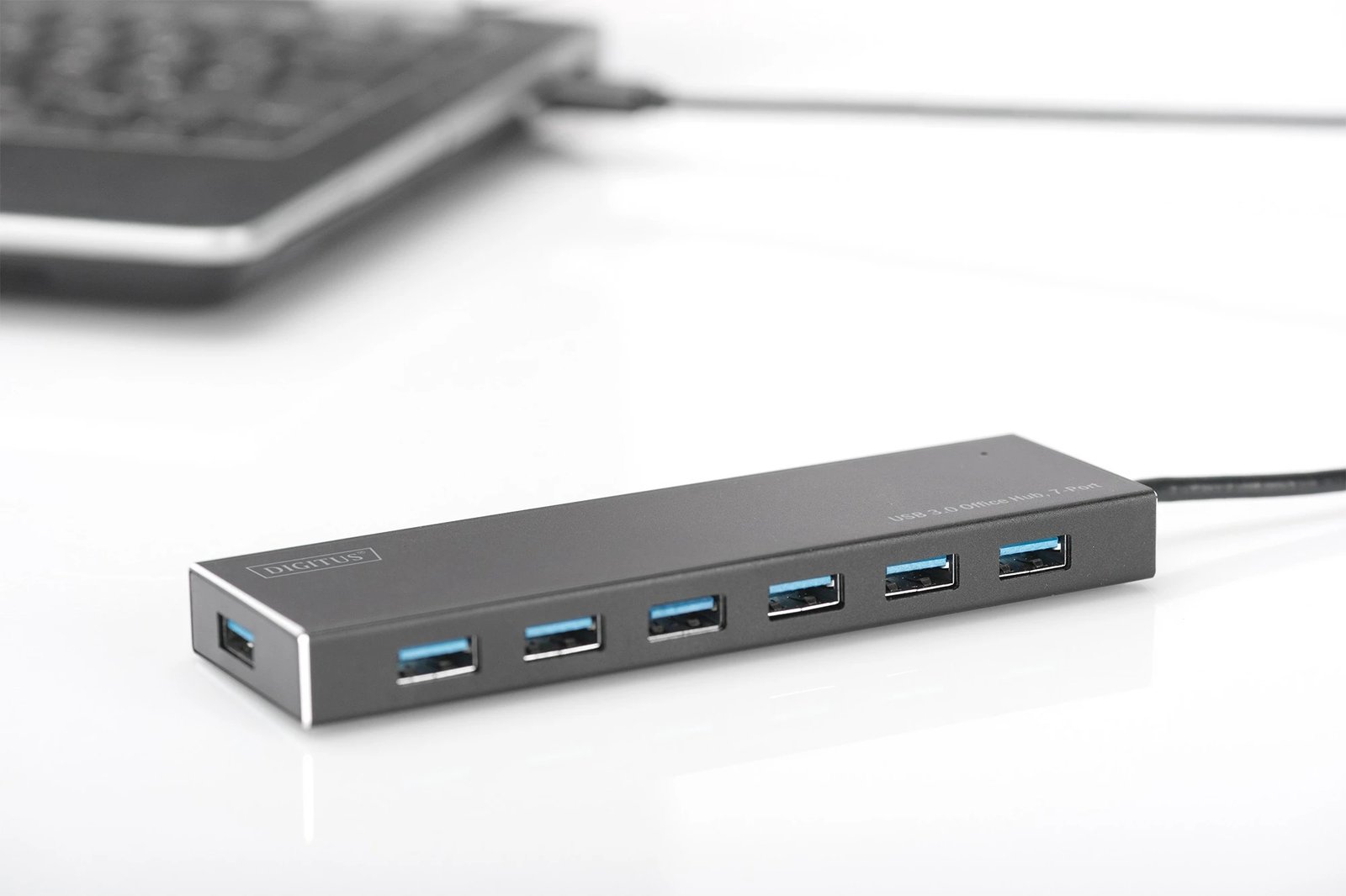 Hub USB Digitus, 7 porta, USB 3.0, Gri, Alumin