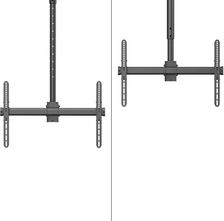 Mbajtës tavani për TV/monitor, Neomounts CL35-440BL16XL, 37-70 inch, deri 50 kg, lartësi 250-300 cm, pjerrësi 25° rrotullim 360°, e zezë