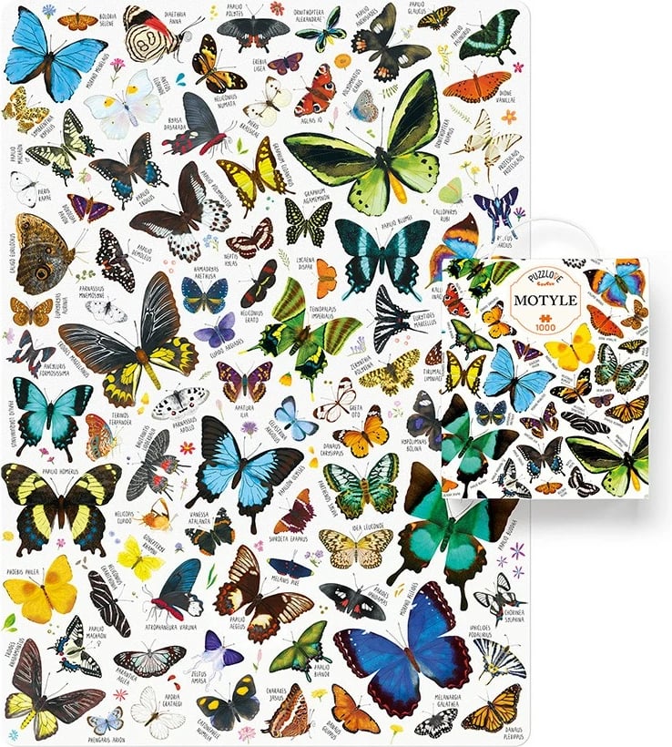 Puzzle CzuCzu Puzzlove Butterflies 1000 pjesë, shumëngjyrëshe
