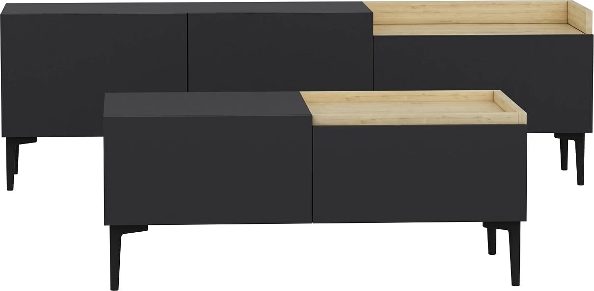 Set mobiljesh për dhomë dite, Skye Decor, Mia, antracit