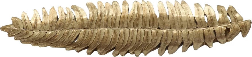 Pjatë dekorative GIRMA, polirezine, ngjyrë ari, 47x3x14 cm