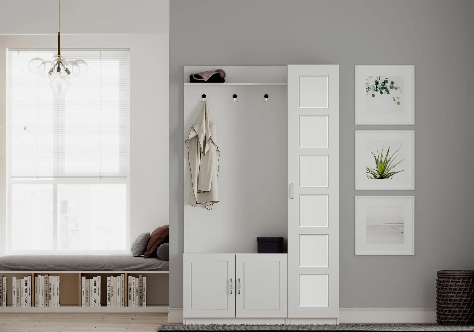 Stendë korridori Skye Decor, e bardhë mat, RB-054