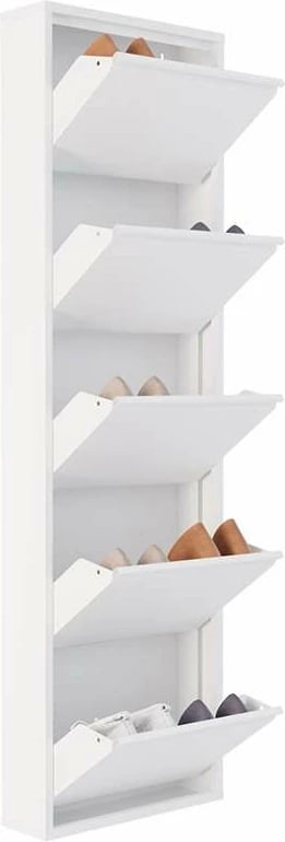 Dollap këpucësh Skye Decor, 5 pjesë, metal i bardhë