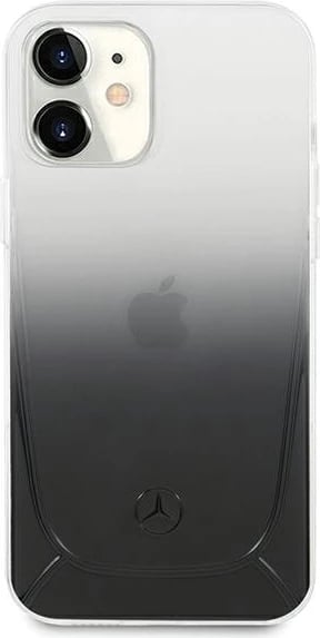 Mbështjellës Mercedes Transparent Line për iPhone 12 mini 5.4", hardcase TPU/PC, i zi