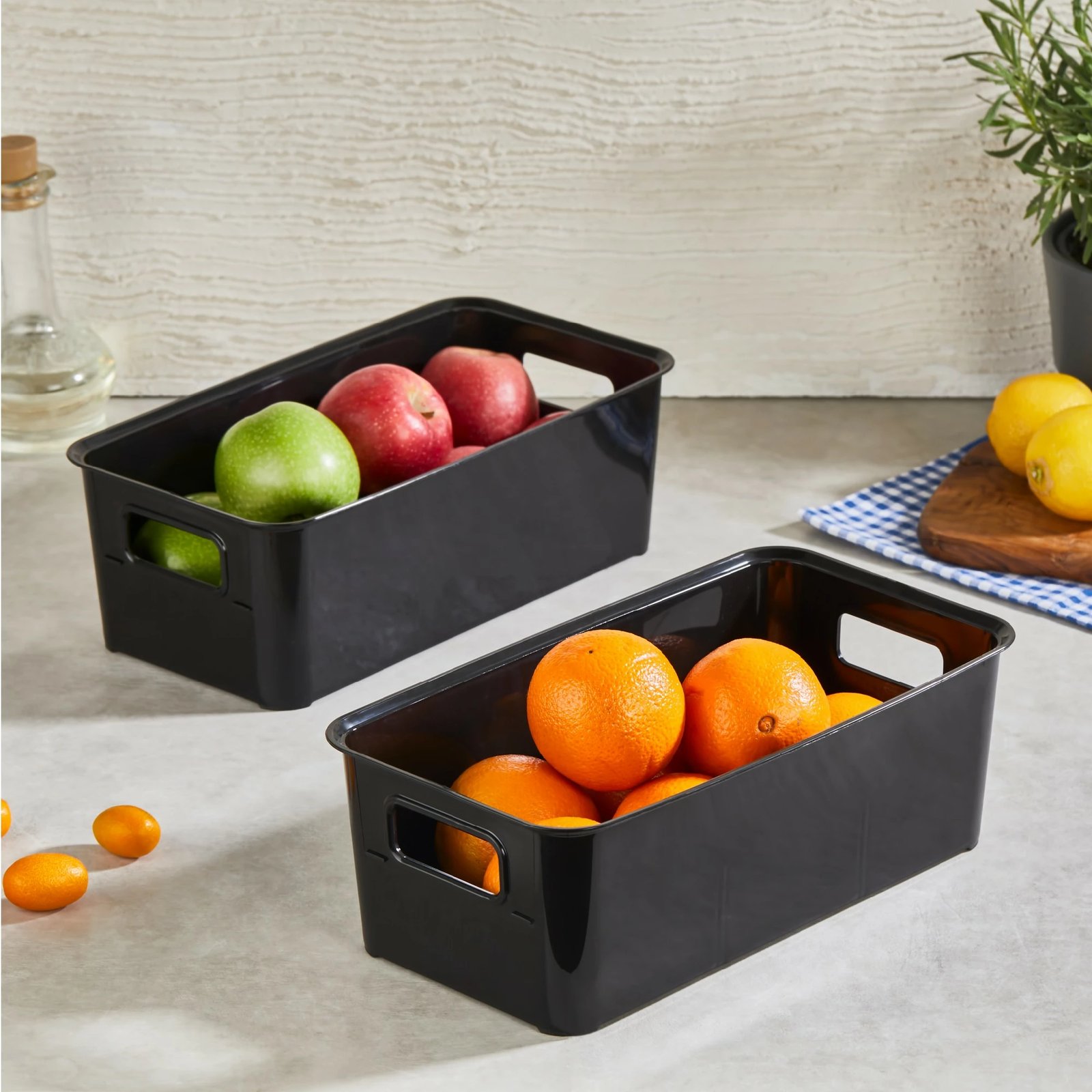 Set organizues frigoriferi, 2 copë, Hermia Ss2Libin, ngjyrë e zezë