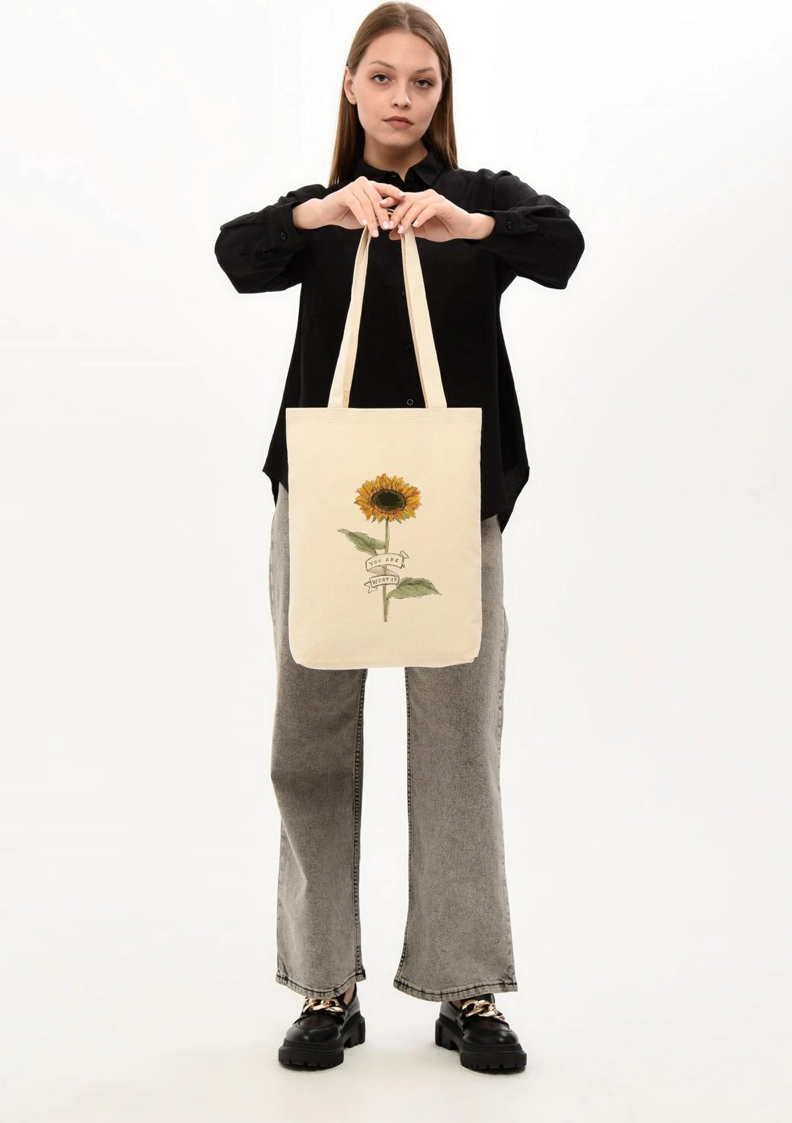 Torbë tote Zoozie Bags, krem, 0607
