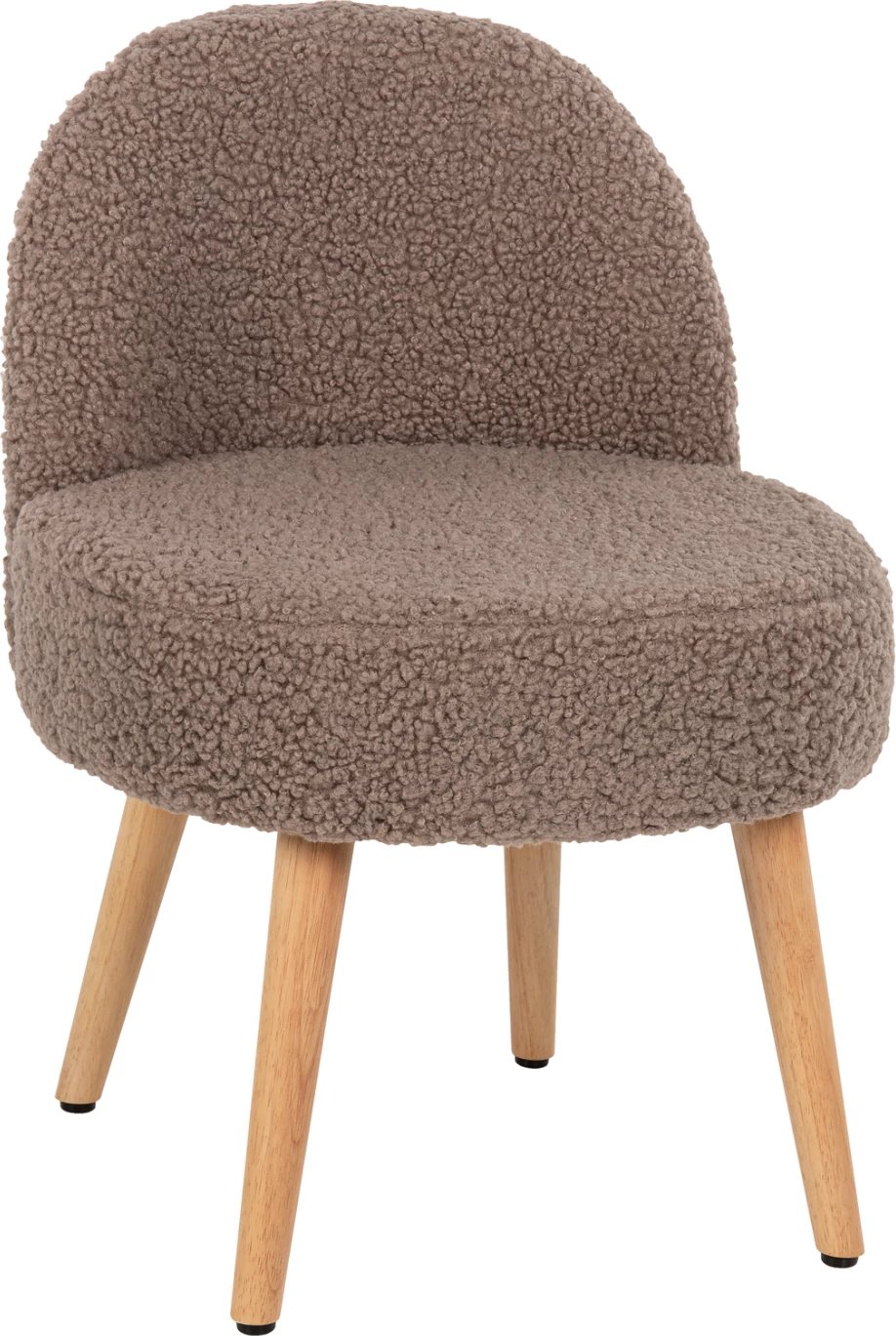 Karrige YASMINE FH8395.25 shpinë e ulët, pëlhurë boucle ngjyrë kafe e lehtë, 47x46x64.5H cm.